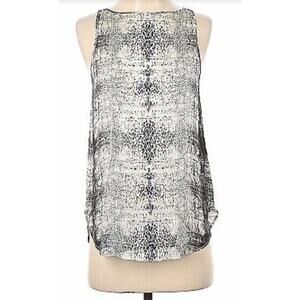 Theysken’s Theory size P 100% silk Sleeveless with Bateau Neckline pullover Top